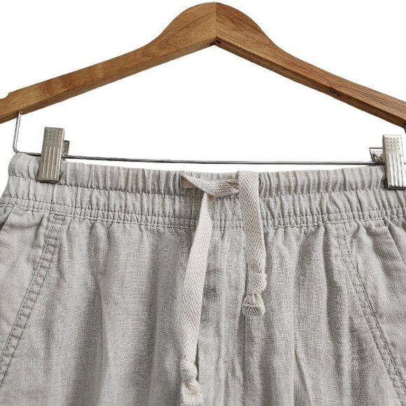 Zara Joggers Womens XS Cream Liken High-Rise Drawstring Lightweight Pants Beach - Picture 2 of 12